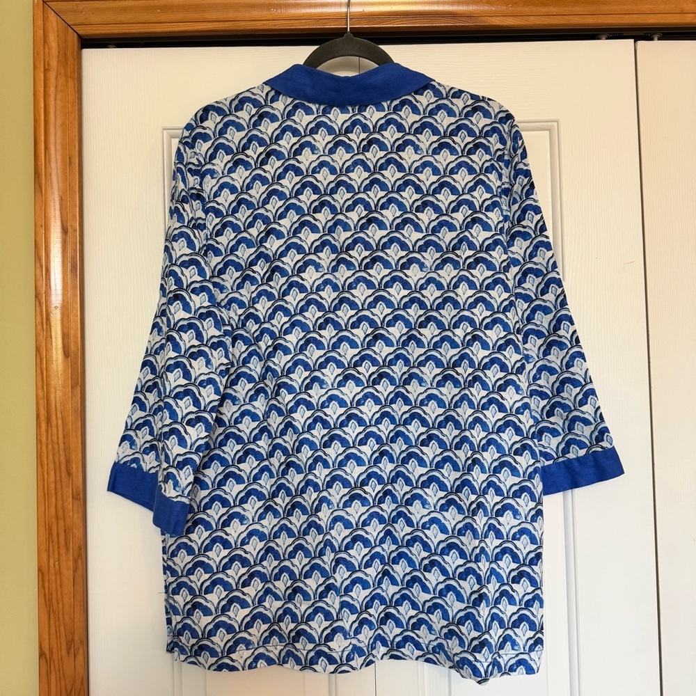 Sigrid Olsen 100% Linen Popover Tunic - image 3